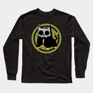 Electric Cat | Black Cat | Halloween | Cat Skull Long Sleeve T-Shirt